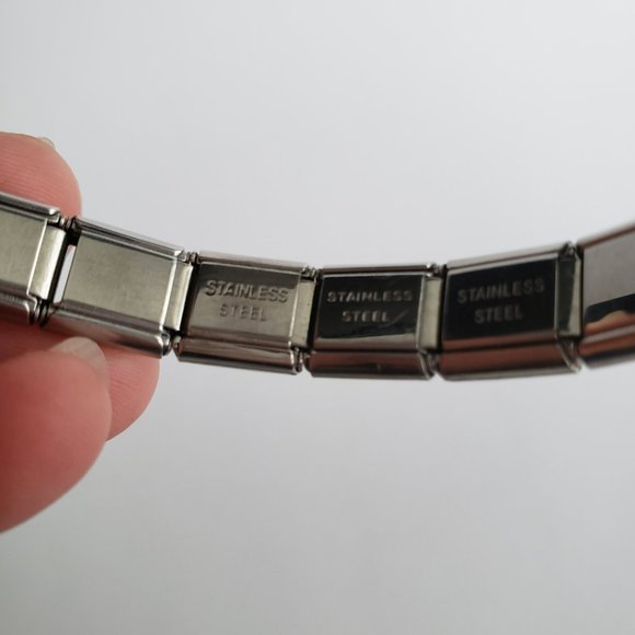 3 Stainless Steel Stretch Charm Bracelets with Extra Links - Picture 5 of 7